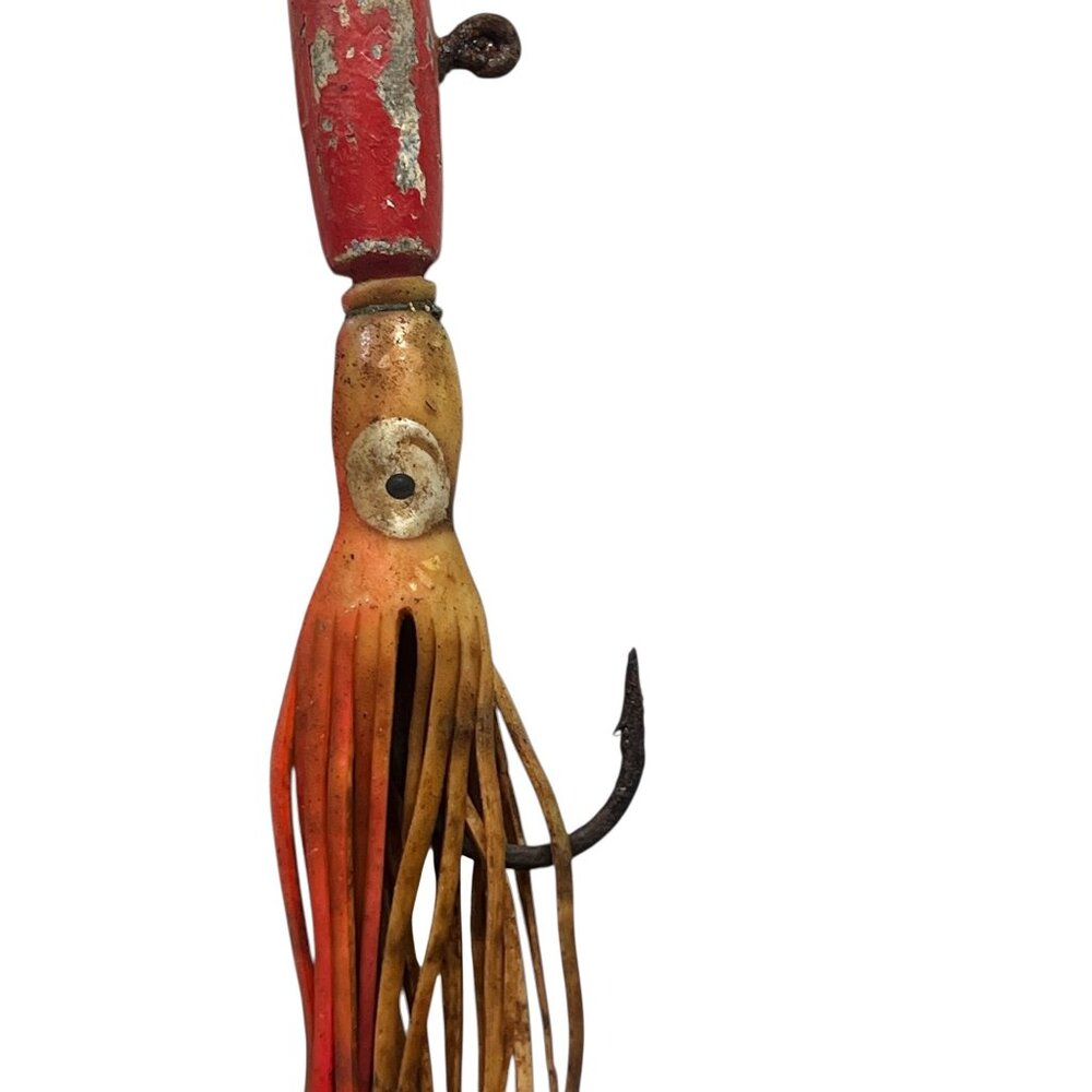 Offshore Squid Angler Fishing Lure Skirt Set of 6 & 1 Big Game Lure Bullet VTG - Picture 6 of 6